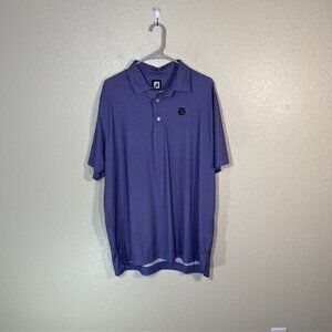 FootJoy Golf Shirt Mens Large Polo Purple Black Athletic Stretch NAPA FJ
